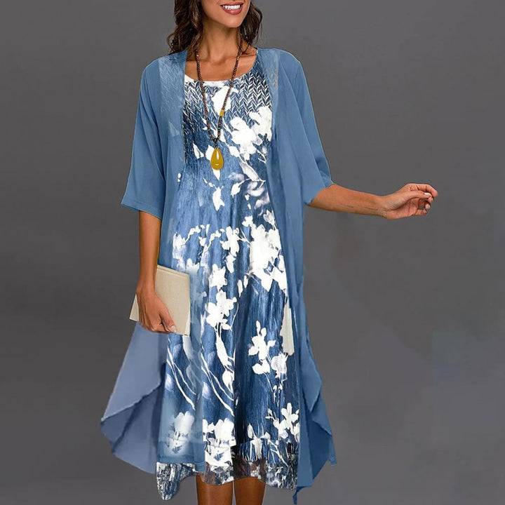 LS | Women Flowing Overlay Midi Dress