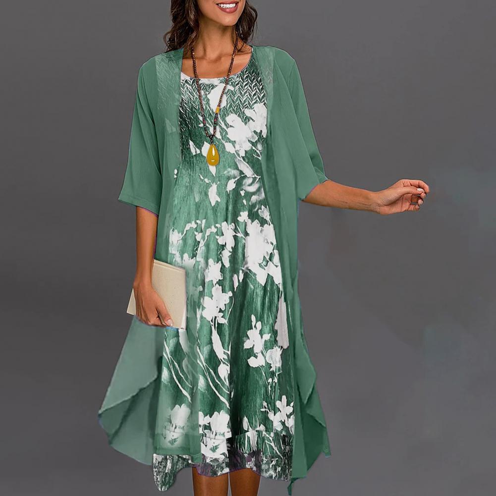 LS | Women Flowing Overlay Midi Dress