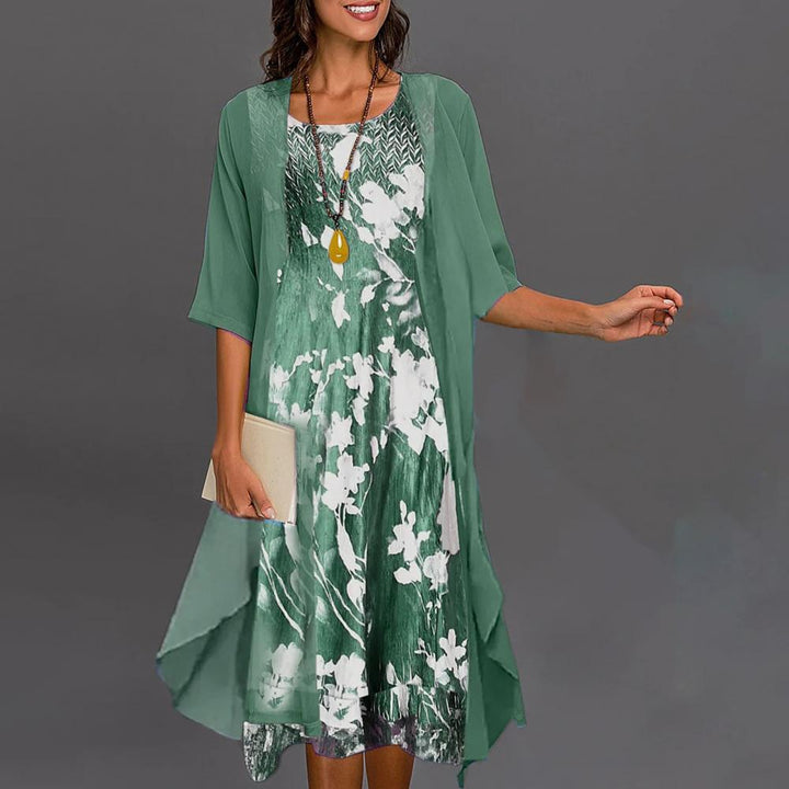 LS | Women Flowing Overlay Midi Dress