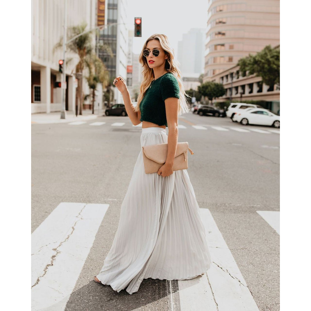 LS | Women Flowing Pleated Maxi Skirt