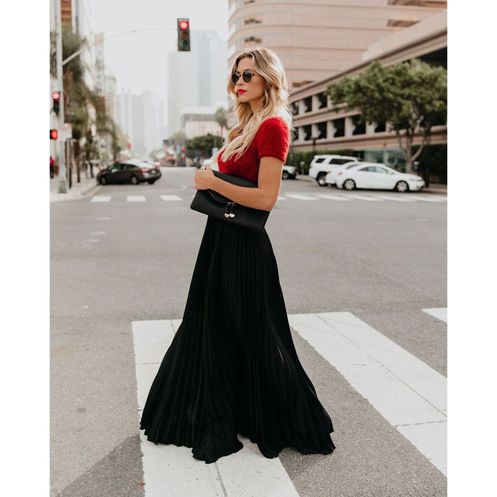 LS | Women Flowing Pleated Maxi Skirt