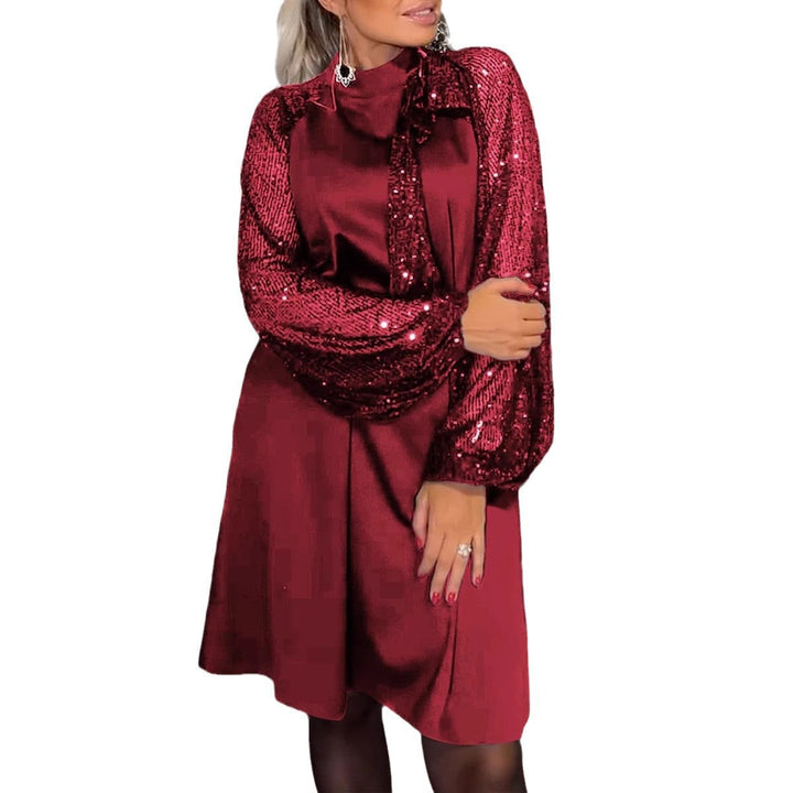 LS | Women Glam Sequin Sleeve Dress