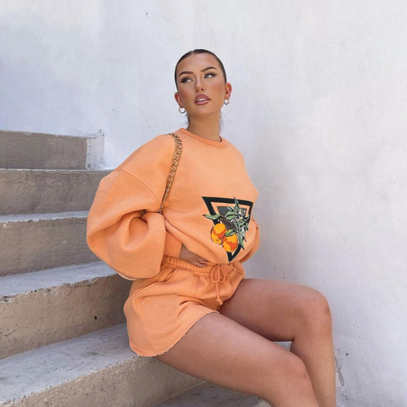 LS | Women Graphic Lounge Sweatshirt Set
