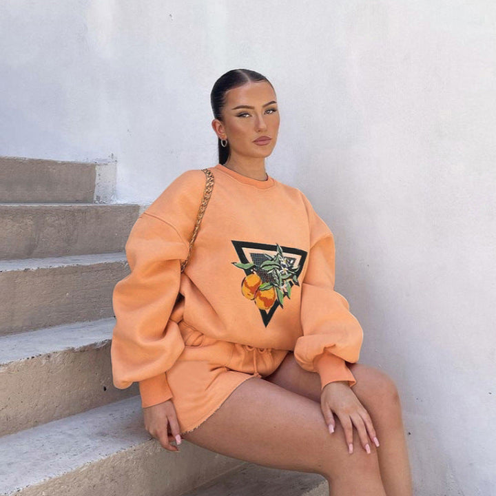 LS | Women Graphic Lounge Sweatshirt Set