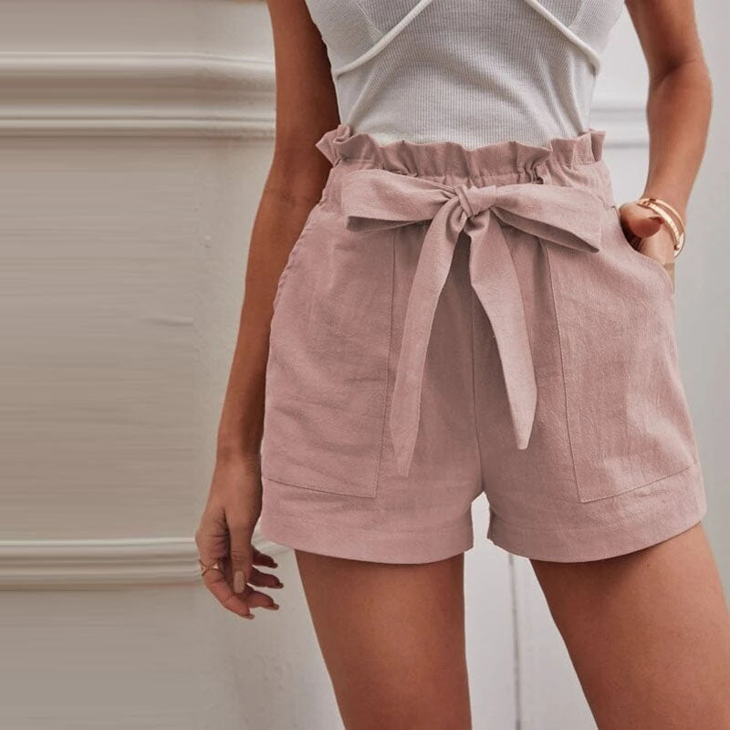 LS | Women High Waist Tie Shorts