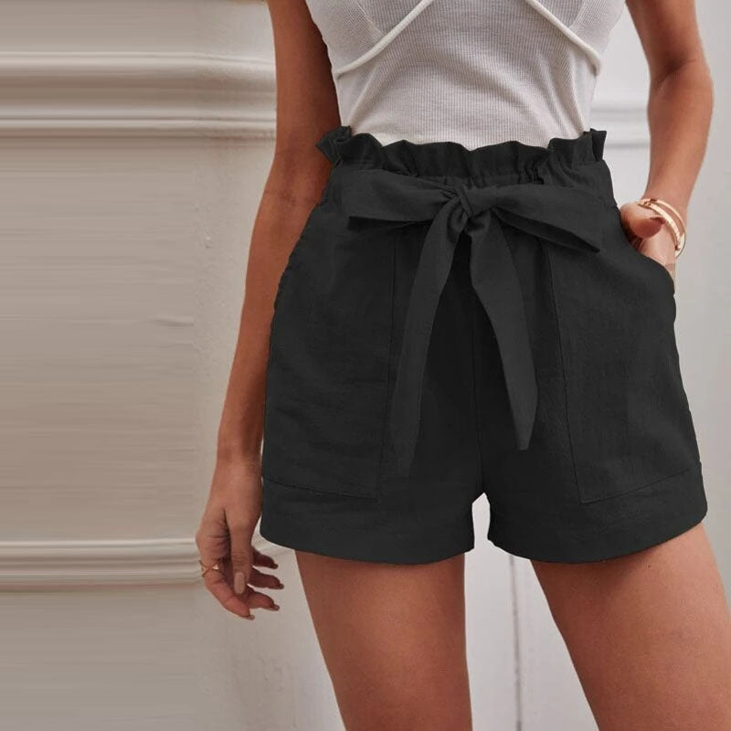 LS | Women High Waist Tie Shorts