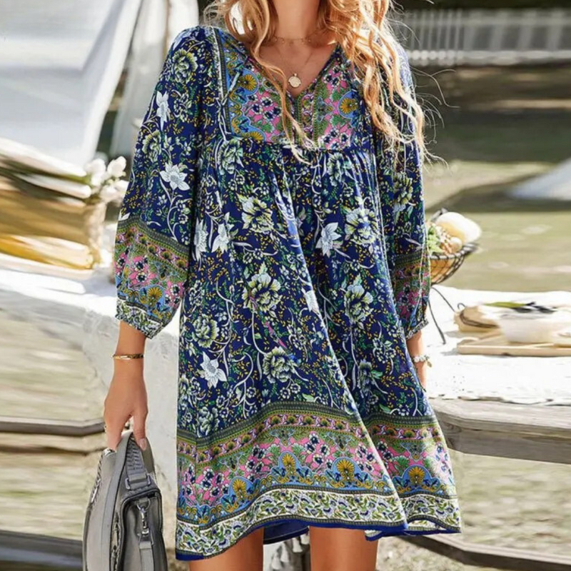 LS | Women Holiday Boho Mini Dress