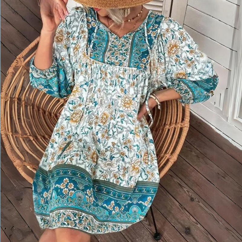 LS | Women Holiday Boho Mini Dress