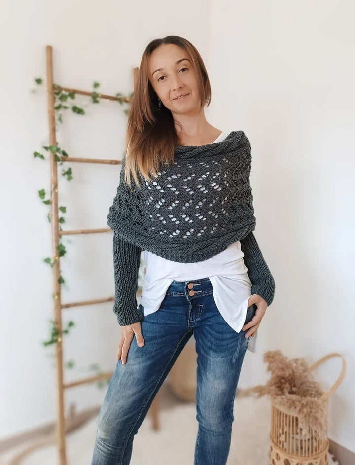 LS | Women Knit Wrap Sweater