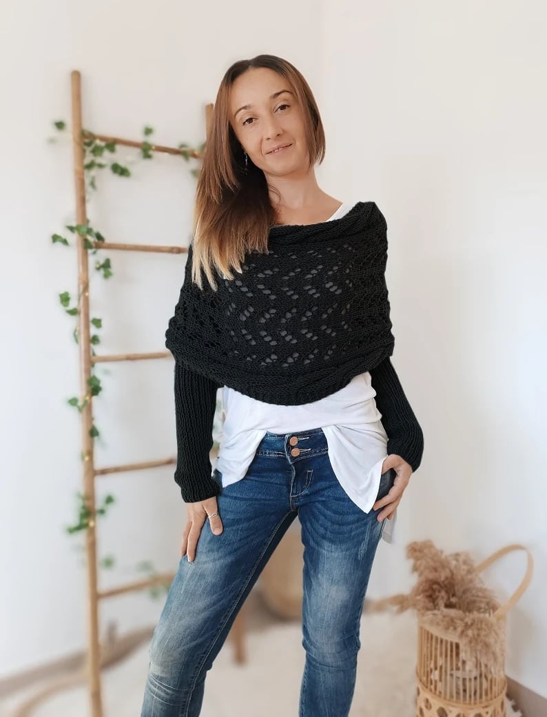LS | Women Knit Wrap Sweater