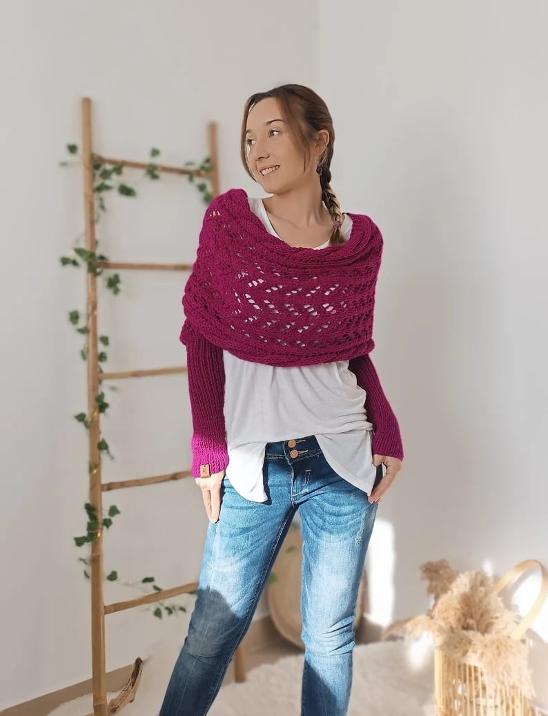 LS | Women Knit Wrap Sweater