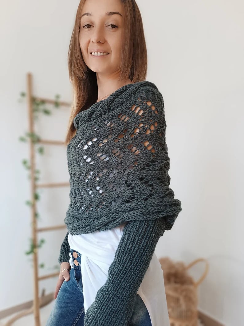 LS | Women Knit Wrap Sweater