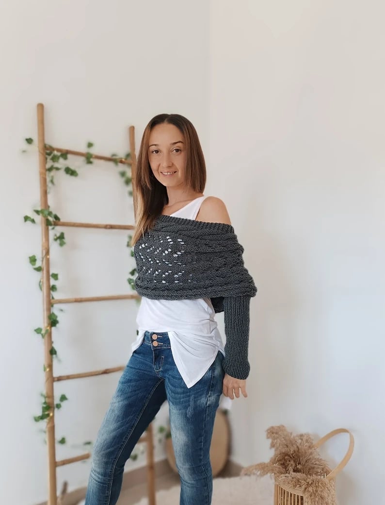 LS | Women Knit Wrap Sweater
