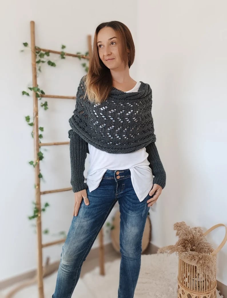 LS | Women Knit Wrap Sweater