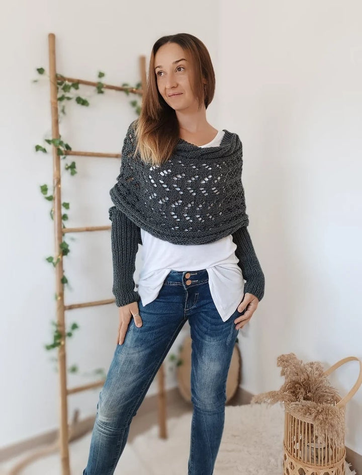 LS | Women Knit Wrap Sweater