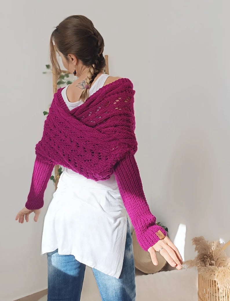 LS | Women Knit Wrap Sweater