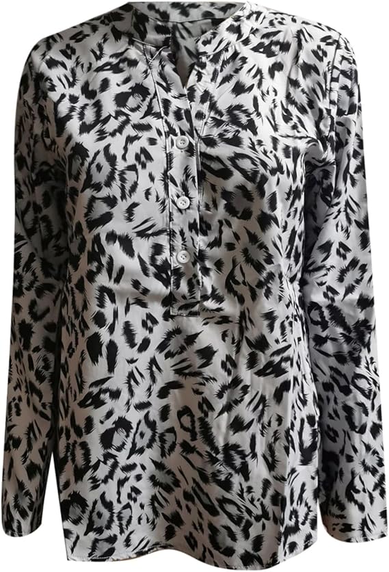 LS | Women Leopard Pattern Casual Blouse