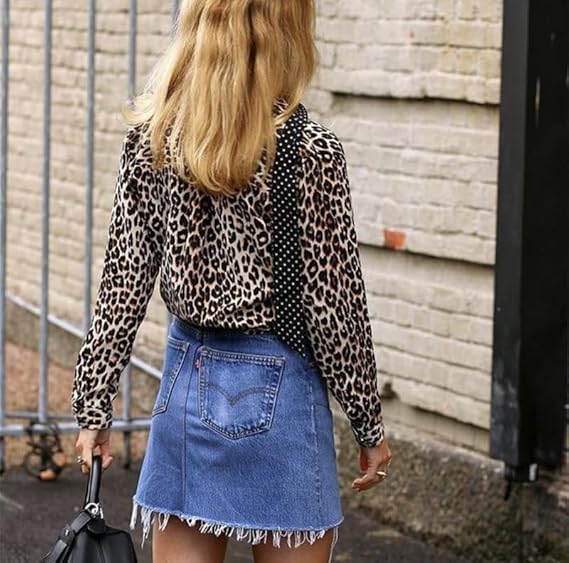LS | Women Leopard Pattern Casual Blouse