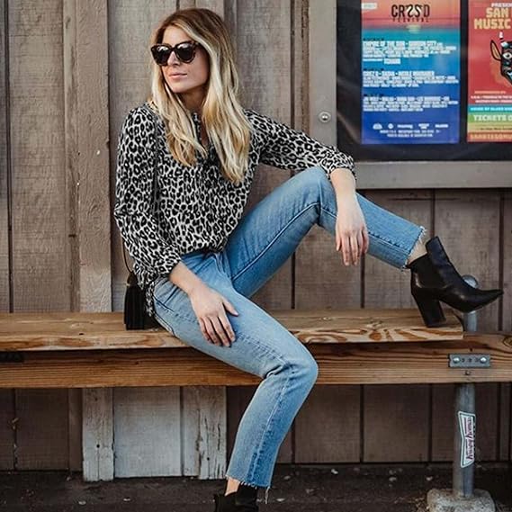 LS | Women Leopard Pattern Casual Blouse