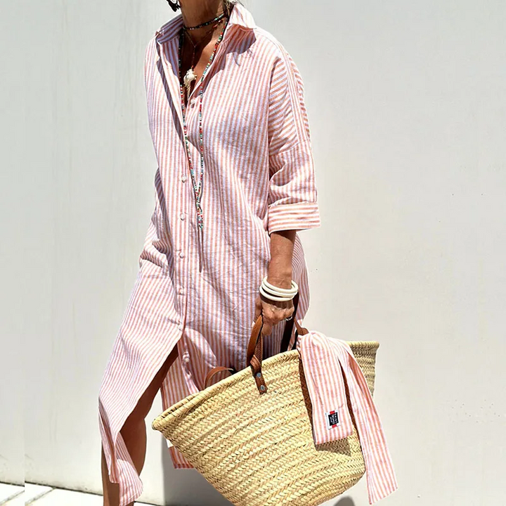 LS | Women Lightweight Long Sleeve Shirt Dress
