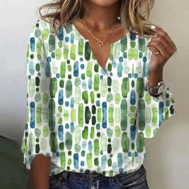 LS | Women Loose Fit Printed Blouse
