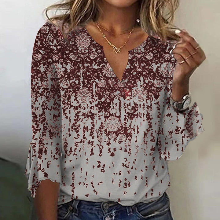 LS | Women Loose Fit Printed Blouse