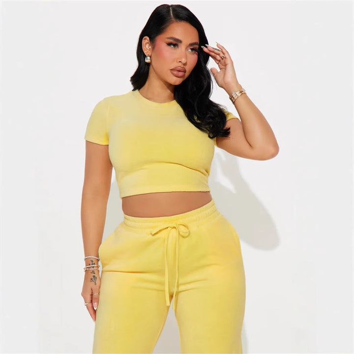 LS | Women Luxe Crop Lounge Set
