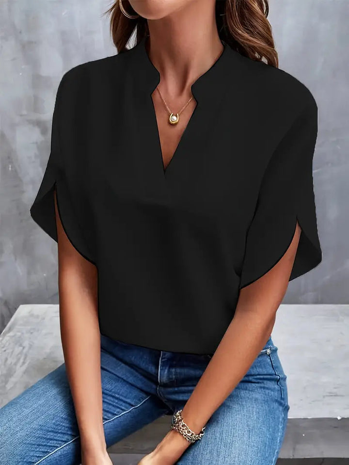 LS | Women Minimal Chic Flutter Sleeve Top