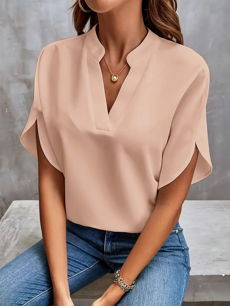 LS | Women Minimal Chic Flutter Sleeve Top