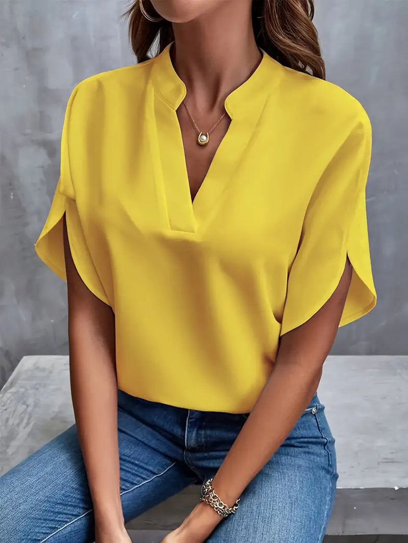LS | Women Minimal Chic Flutter Sleeve Top
