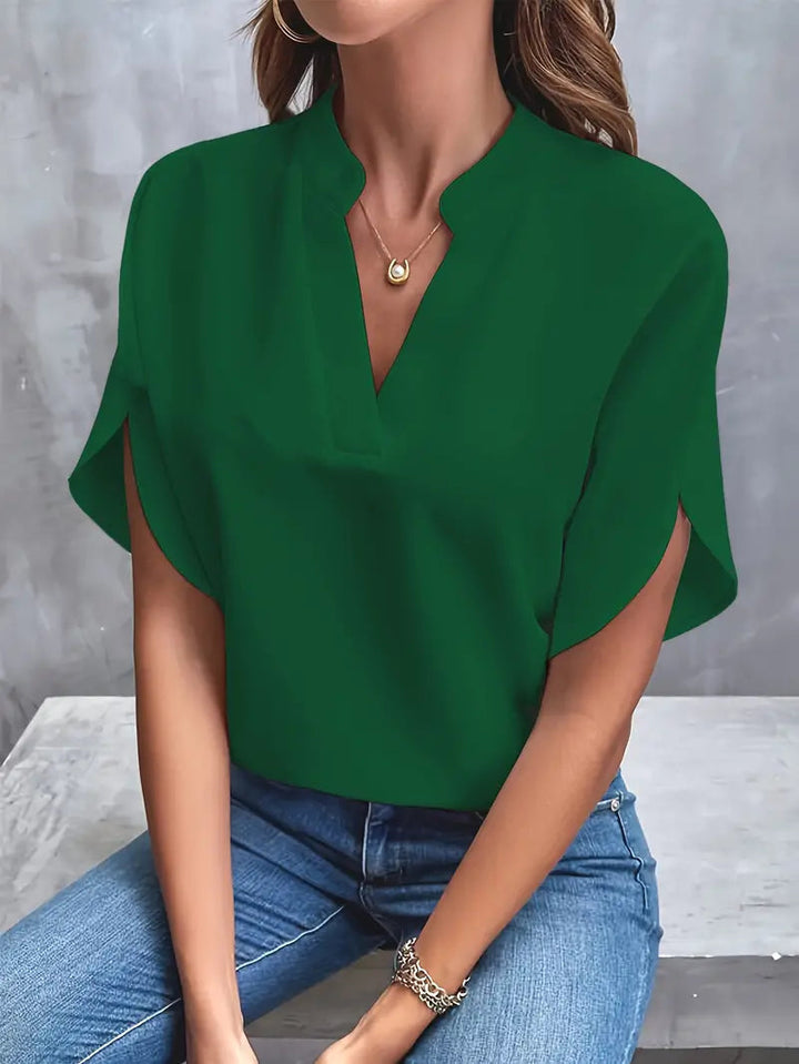 LS | Women Minimal Chic Flutter Sleeve Top