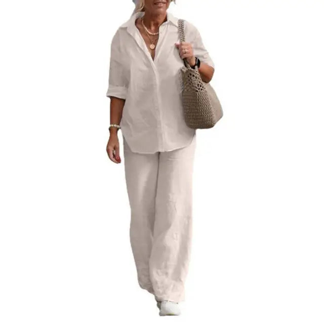 LS | Women Minimalist Matching Pants Set