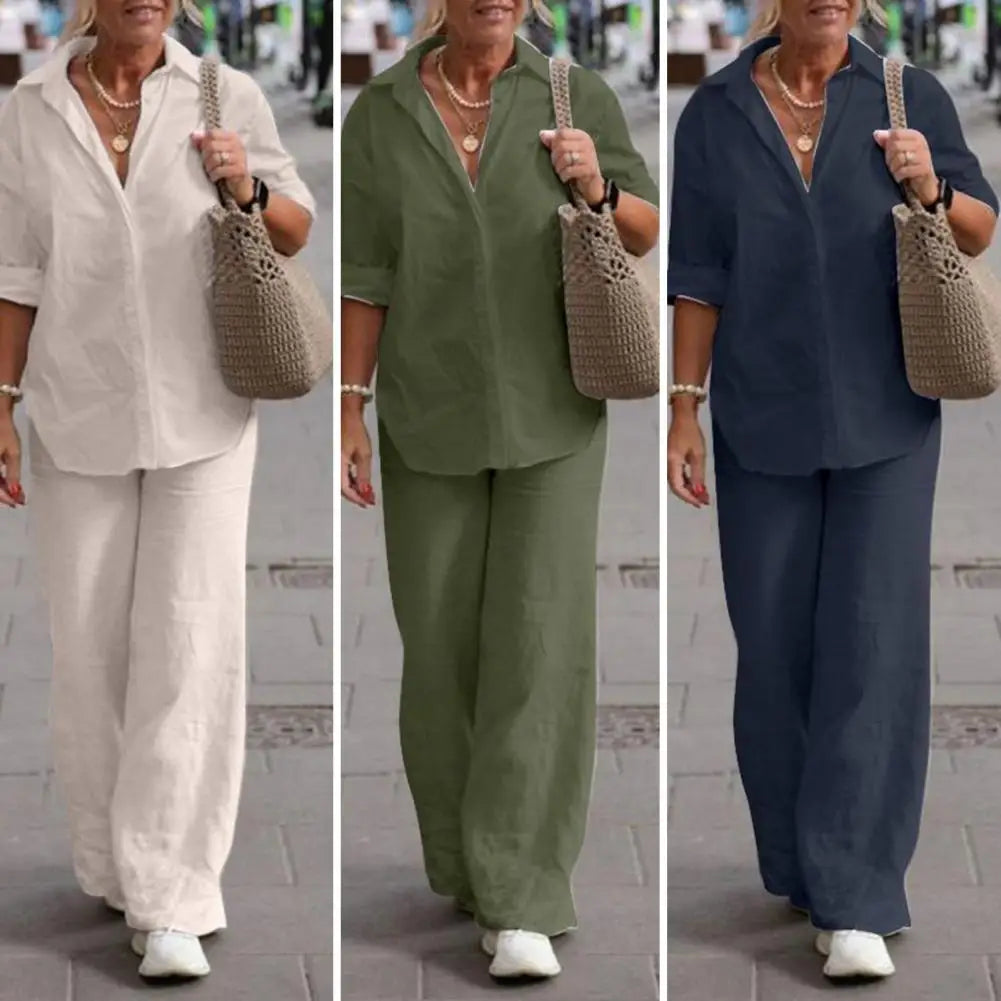 LS | Women Minimalist Matching Pants Set
