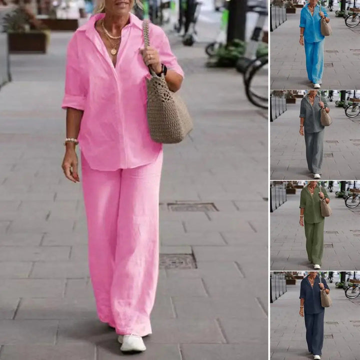 LS | Women Minimalist Matching Pants Set