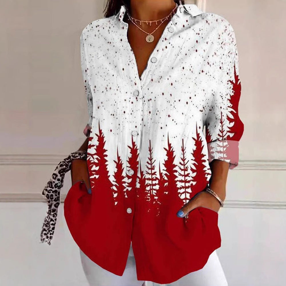 LS | Women Ombre Forest Blouse