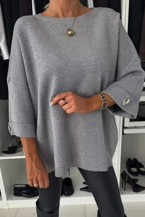 LS | Women Oversized Knit Sweater Top