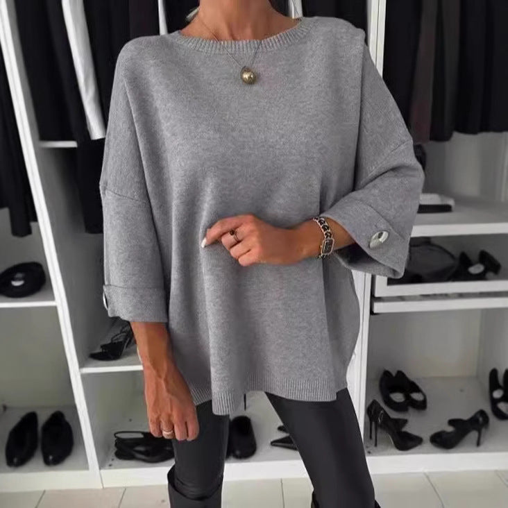 LS | Women Oversized Knit Sweater Top