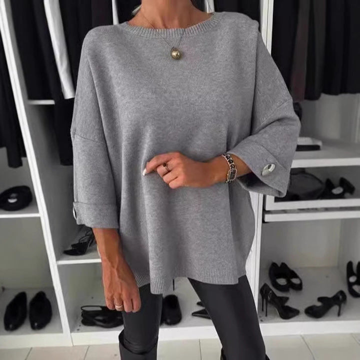 LS | Women Oversized Knit Sweater Top
