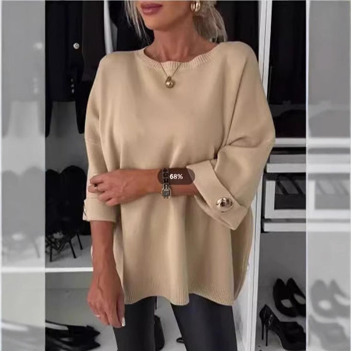 LS | Women Oversized Knit Sweater Top