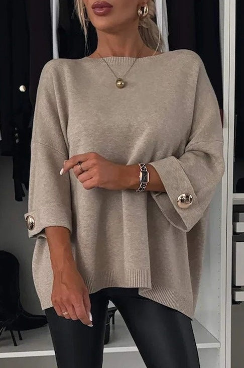 LS | Women Oversized Knit Sweater Top