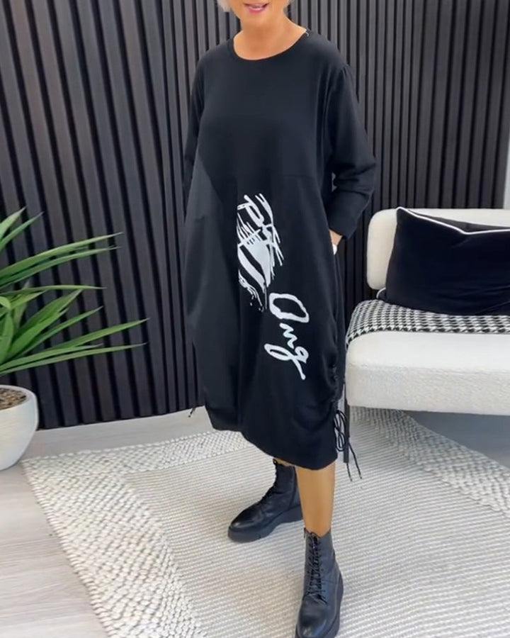 LS | Women Oversized Street Midi Dress