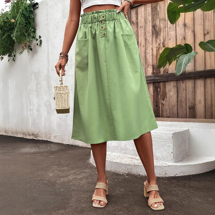 LS | Women Pocket Detail Midi Skirt