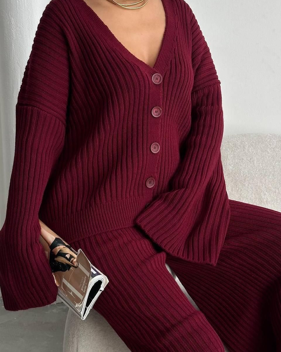 LS | Women Ribbed Lounge Set