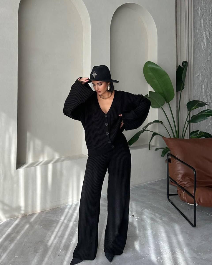 LS | Women Ribbed Lounge Set