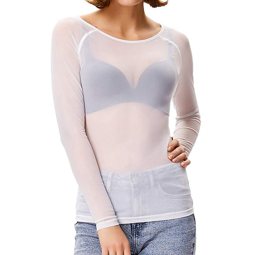 LS | Women Sheer Body Fit Mesh Top