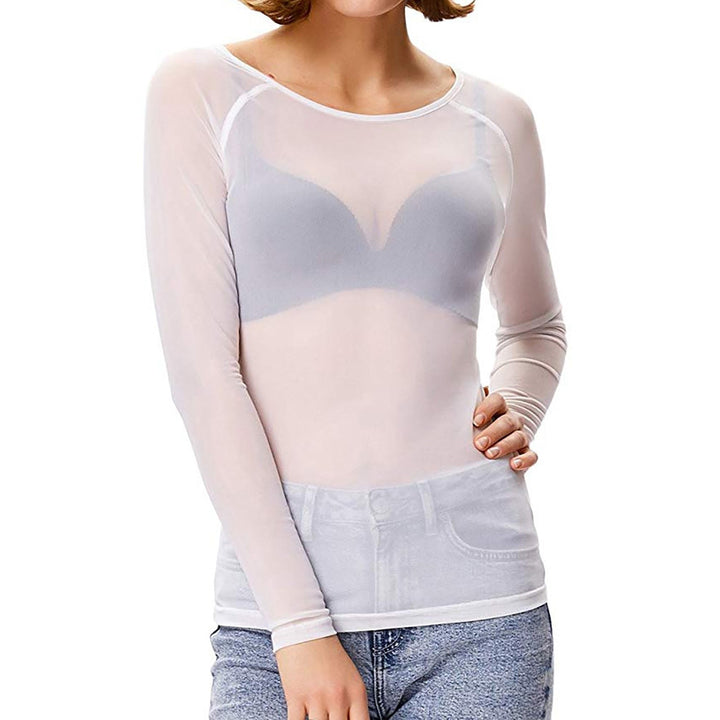 LS | Women Sheer Body Fit Mesh Top
