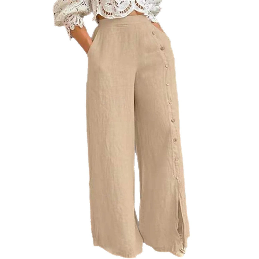 LS | Women Side Button Flow Pants