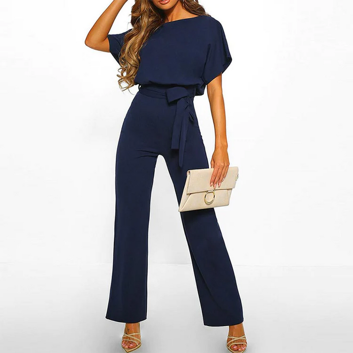 LS | Women Soft Drape Belted Jumpsuit