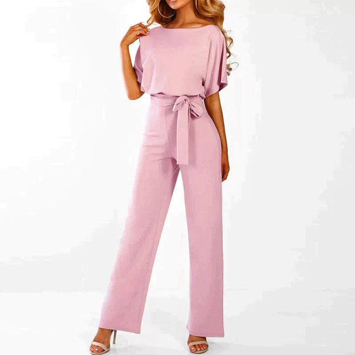 LS | Women Soft Drape Belted Jumpsuit