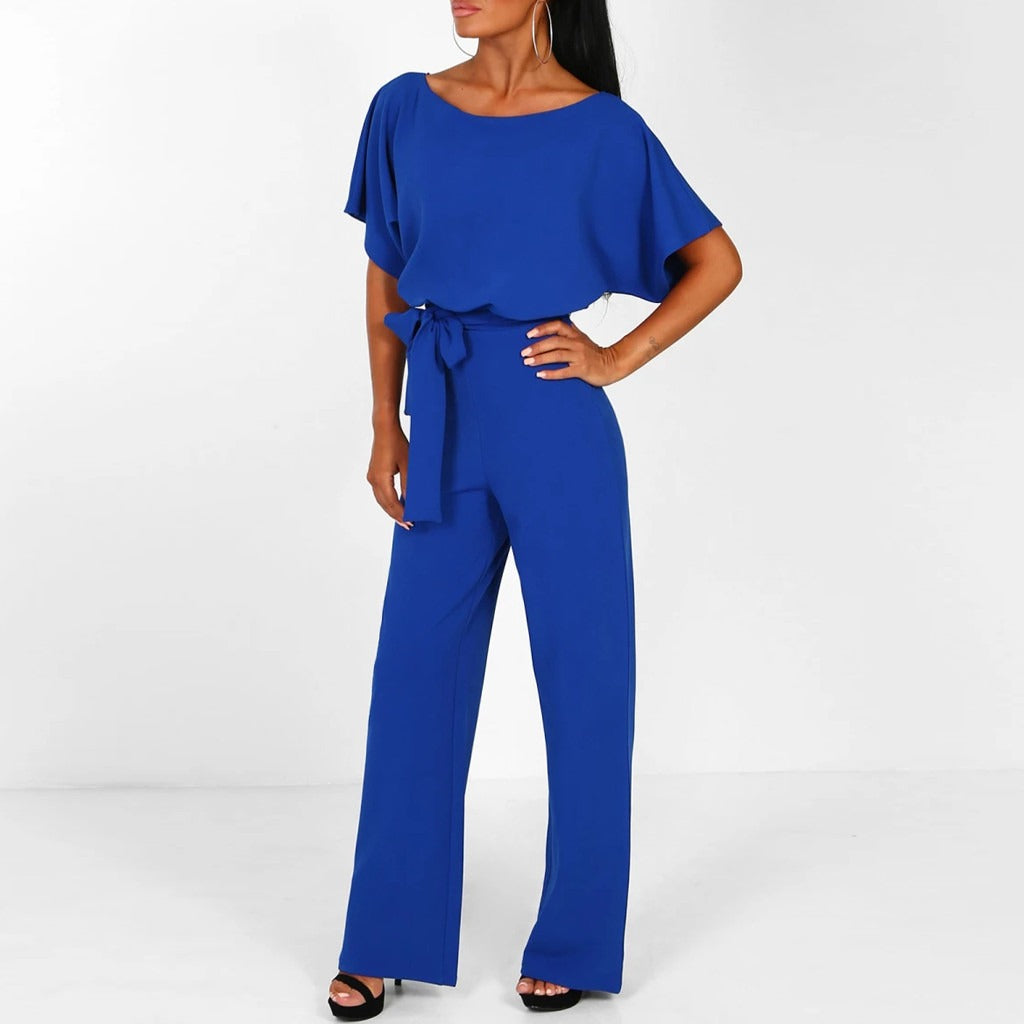 LS | Women Soft Flow Belted Jumpsuit